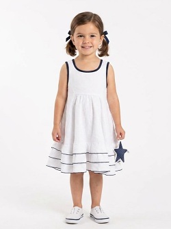 Sommerkleid von Königsmühle, weiss blau  1360107